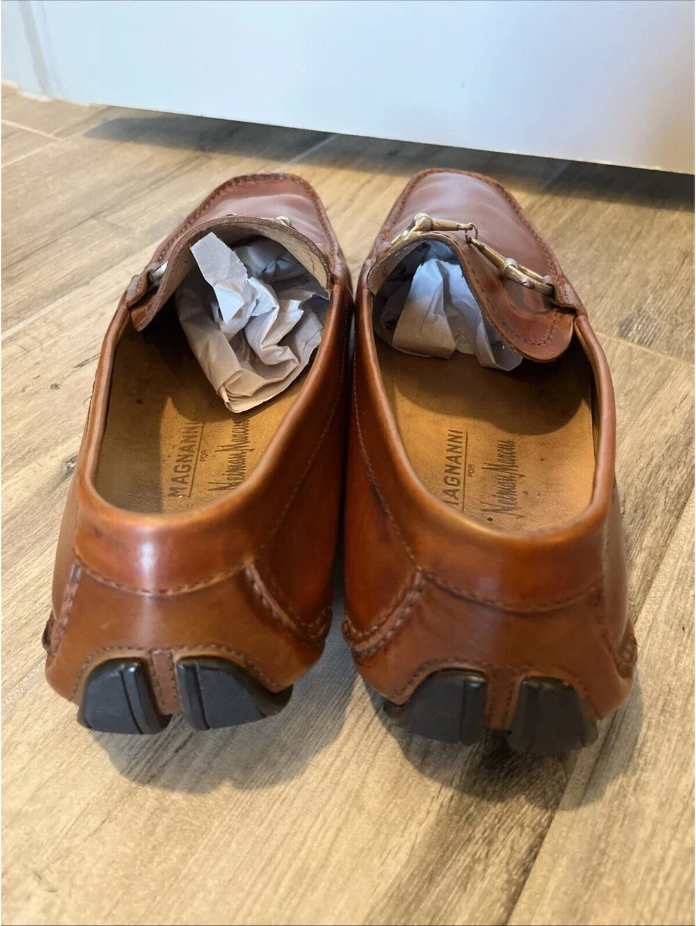 MAGNANNI MENS HORSEBIT LOAFERS CHILI BROWN SIZE 9.5M GOOD COND!
